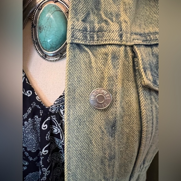 Madewell Oversized Crop Denim Trucker Jaxkwt - Picture 7 of 10